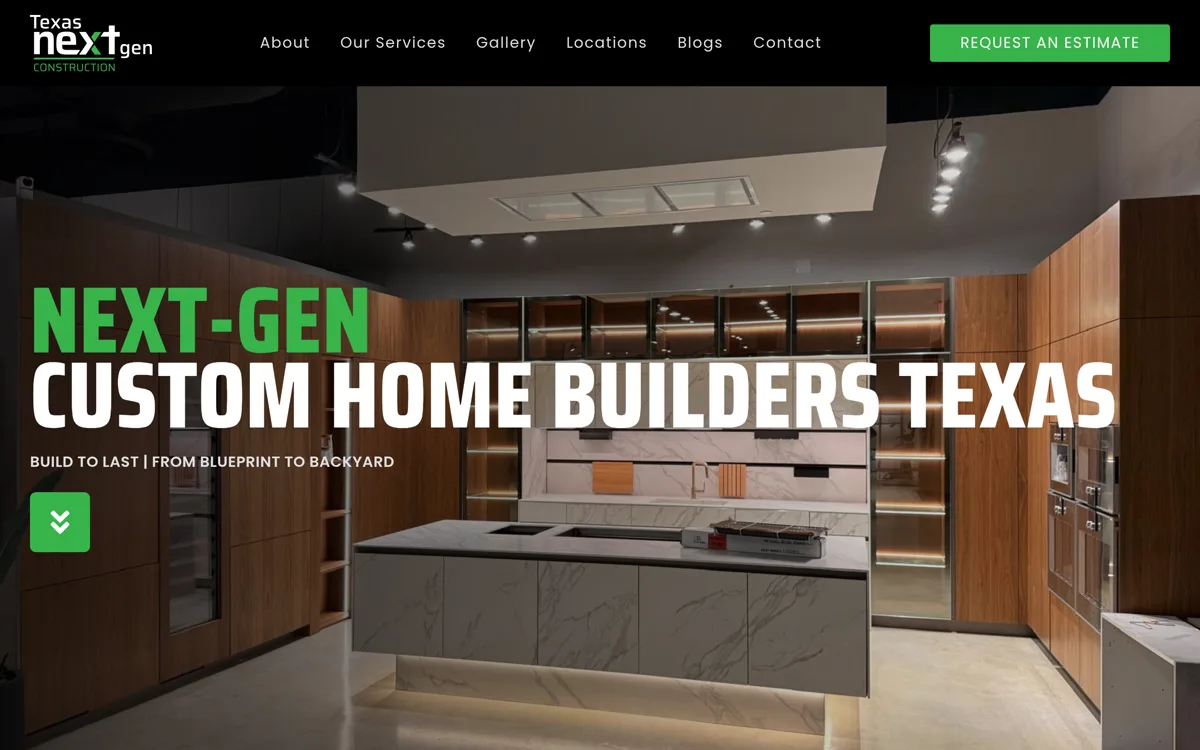 Texas NextGen — captura del sitio web